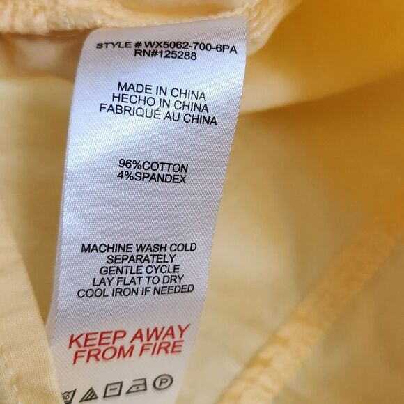 Jason Wu Blouse Womens Small Yellow Crop Button Twist Front Top Longsleeve - Picture 4 of 10